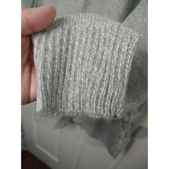 RD Style Woman's 2X Sweater Grey Heathered Tunic Side Laceup Round Hem - Picture 5 of 10